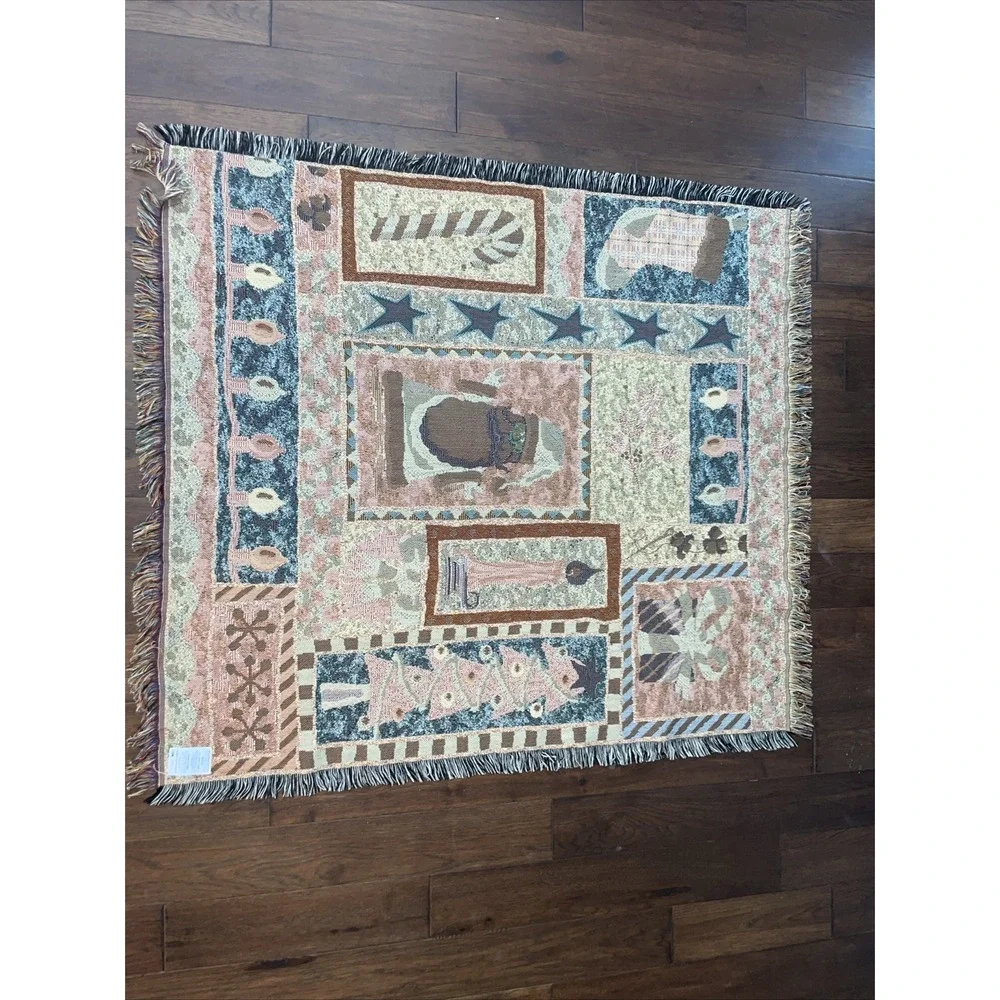 Mohawk Rug & Textiles Throw Tapestry Blanket‎ Christmas Made in USA 56